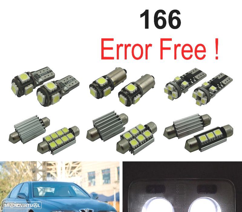KIT COMPLETO 16 LAMPADAS LED INTERIOR PARA ALFA ROMEO 166 98-07 - 1