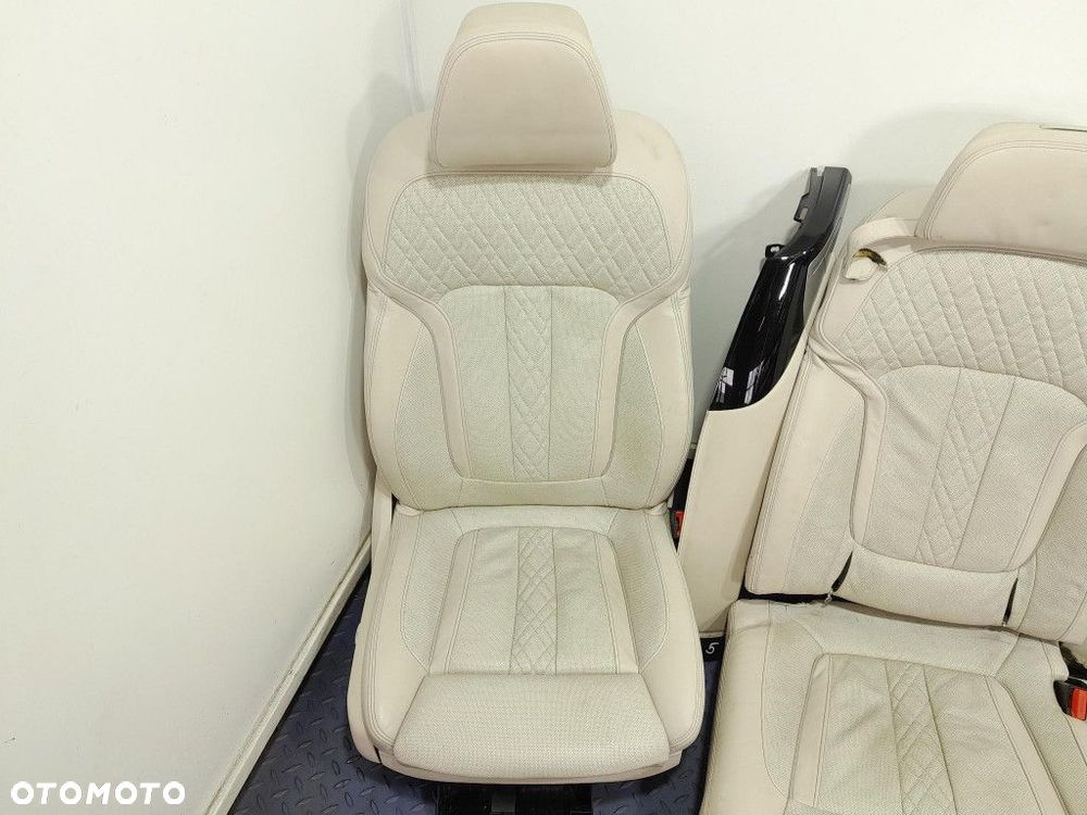 BMW 7 G11 LCI FOTELE KANAPA SIEDZISKO TAPICERKI BOCZKI EU ELFENBEINWEISS - 2