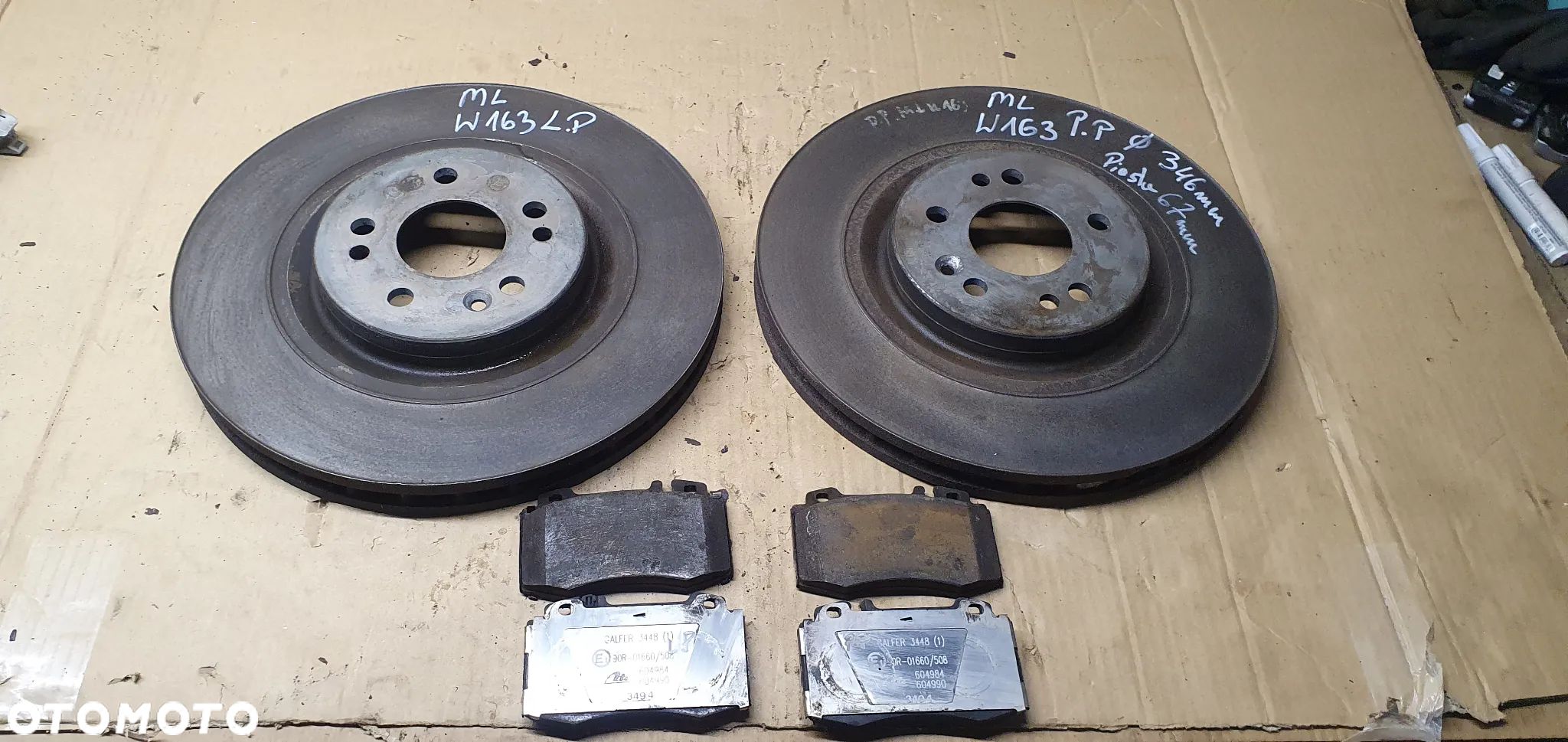 Tarcze hamulcowe przód przednie klocki Mercedes ML W163 4.0 CDI A1634210512 - 1