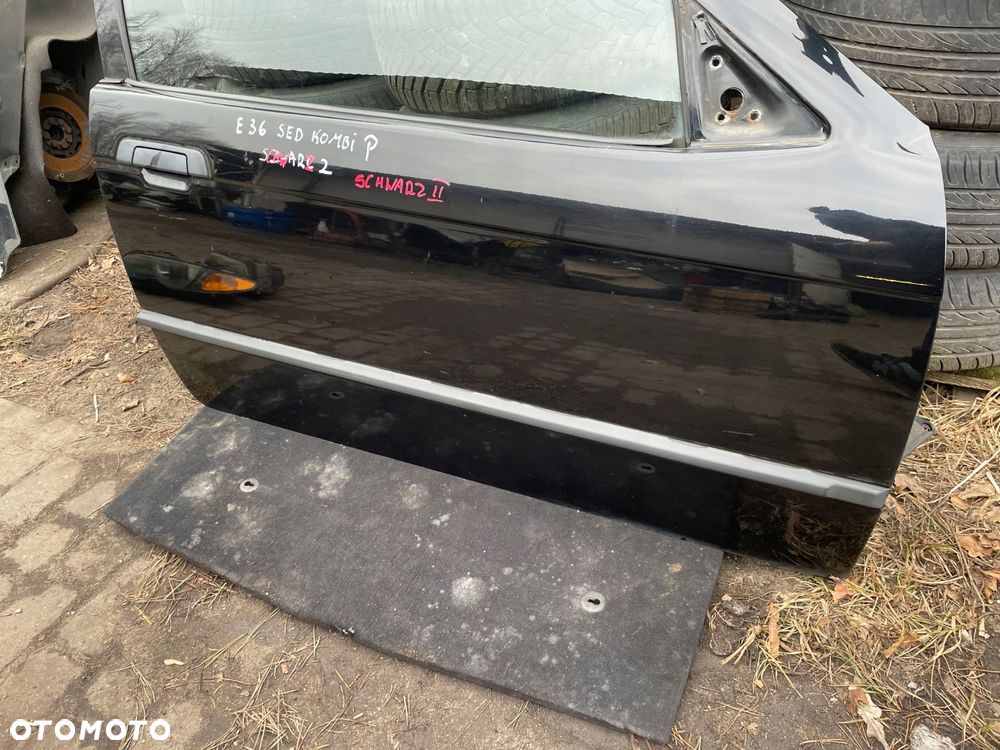 drzwi prawe bmw e36 compact schwarz 2 ori lakier - 4