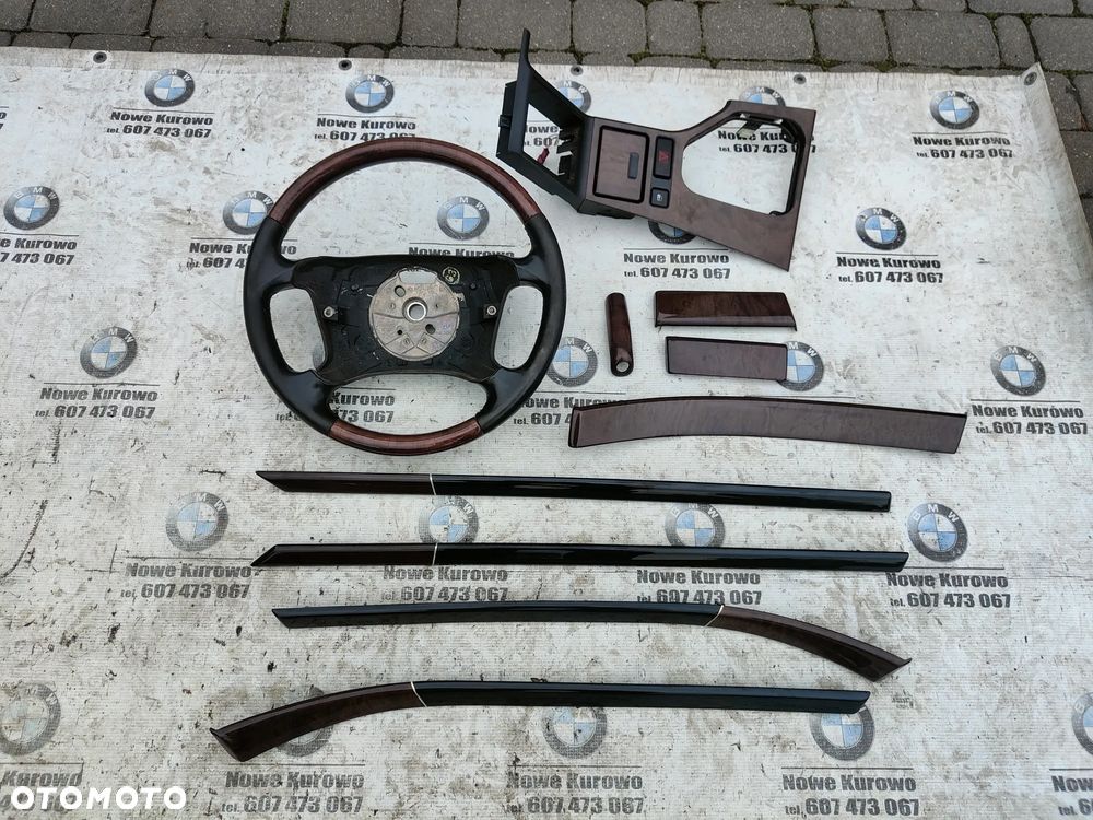 BMW E39 Dekory wnętrza listwy INDIVIDUAL kierownica drewno - 1