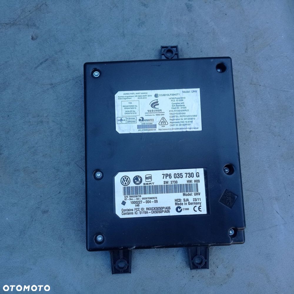 moduł bluetooth vw seat skoda 7p6035730g - 1