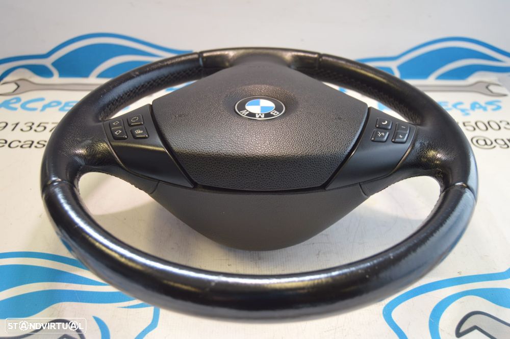 VOLANTE GUIADOR COMPLETO BMW SERIE 3 E92 COUPE 32306764547 6764547 E90 SEDAN E91 TOURING E93 CABRIO X1 E84 PELE AIRBAG COMANDOS MULTIFUNÇÕES CONTROLO - 3