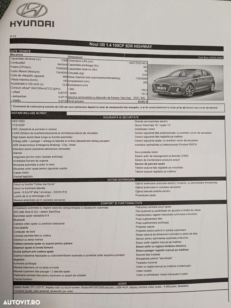 Hyundai i30 1.4 100CP 5DR M/T Highway - 1