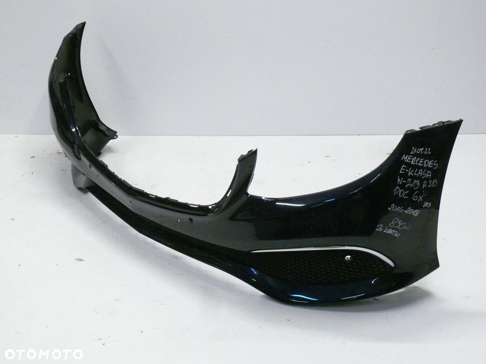 ZDERZAK PRZEDNI MERCEDES E-KLASA W213 A213 2016 2018 PDC KRATKI - 2