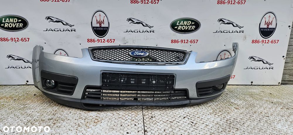 Ford Focus C-Max MK1 2003- Kompletny zderzak przód Zderzak przedni Halogeny Grill KOLOR SREBRNY 03 - 1