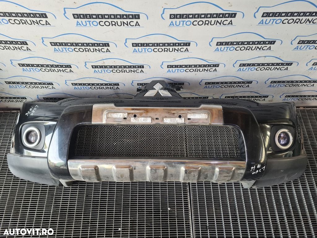 Bara fata Mitsubishi L200 Facelift 2010 - 2015 negru x08 (1076) model fara spalatoare ... - 1