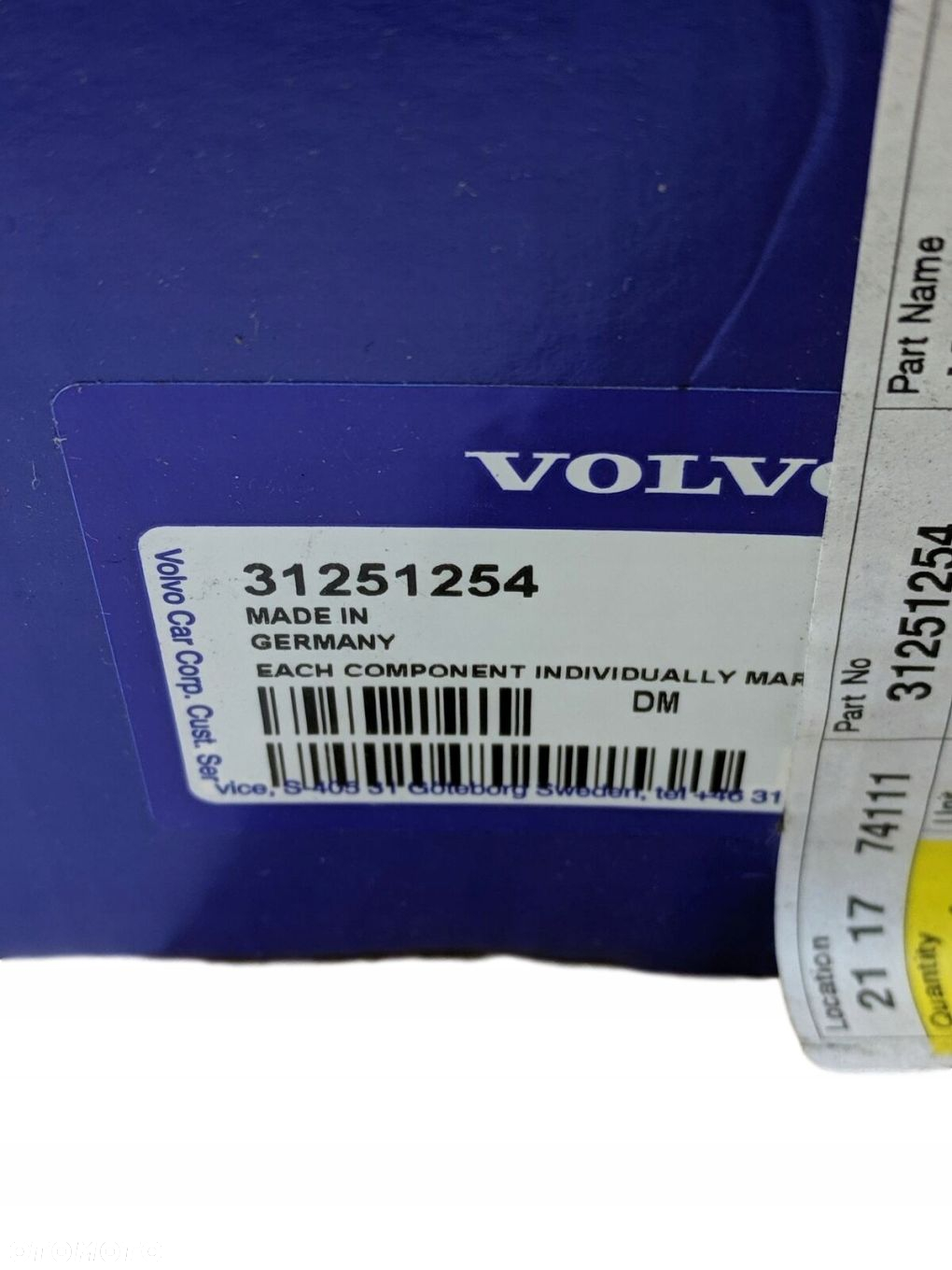 VOLVO C30 C70 oryginal rozrzad + pompa 2,4 2,5T OE 31251254 30751700 - 4