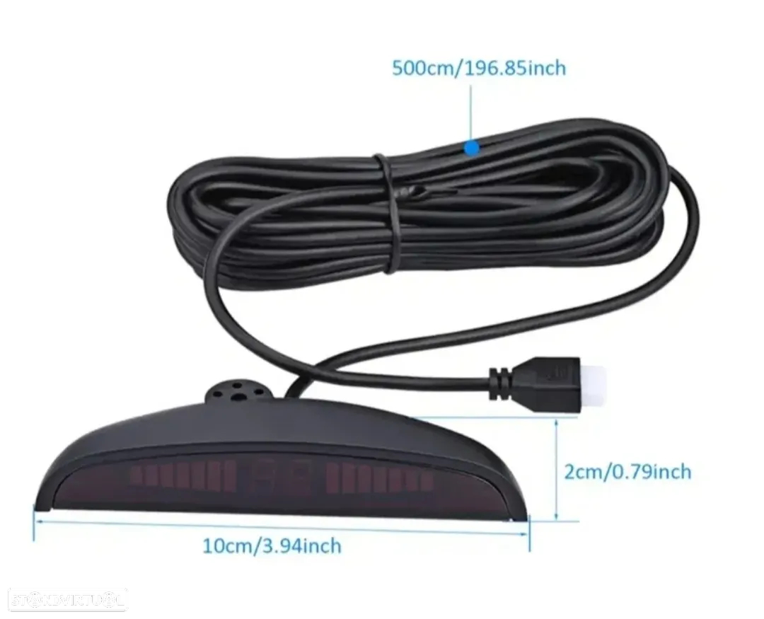 Sensores de Estacionamento Universal + Display LED - Cinzento Prata - 5