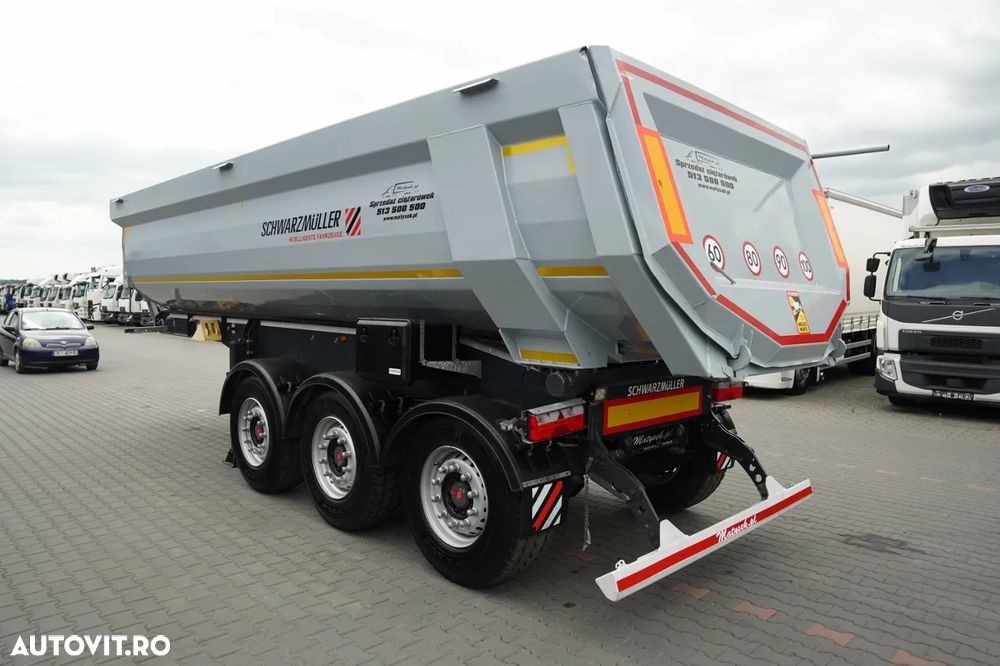 Schwarzmuller BASCĂ SCHWARZMULLER / 26 m³ / REMORCĂ DIN OȚEL / STANDARD / AXĂ RIDICATĂ / SAF - 5