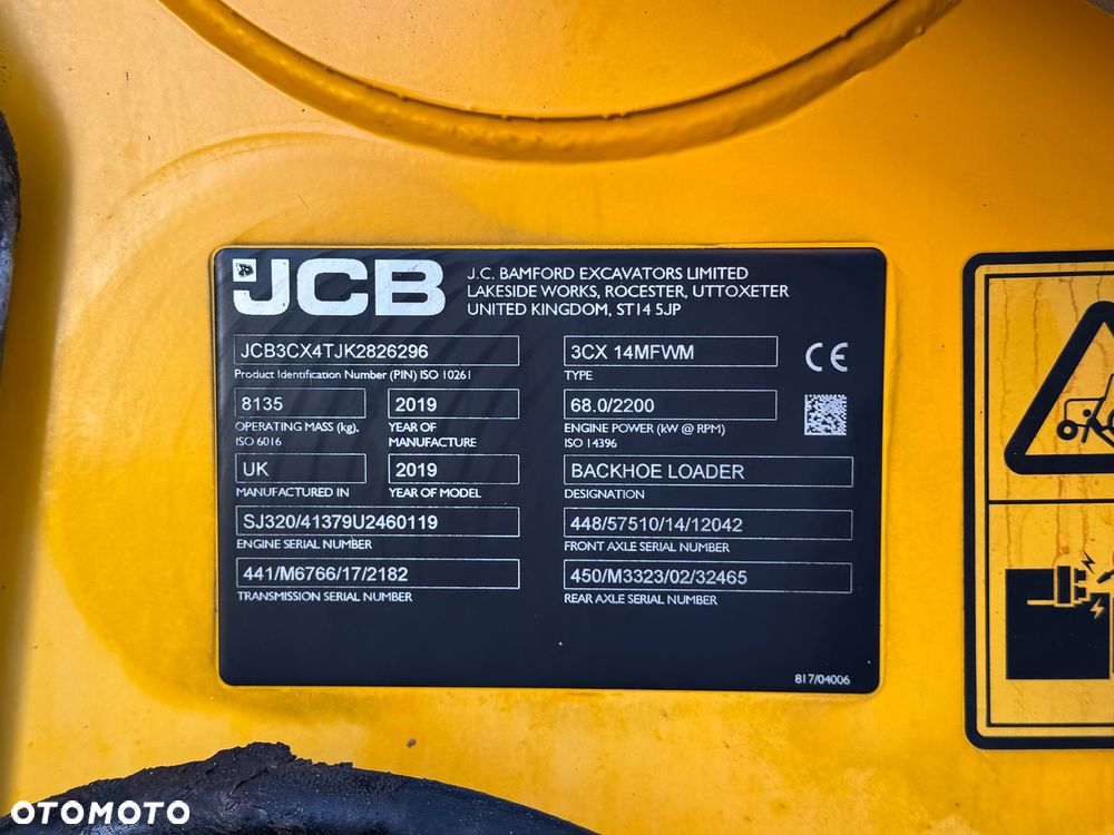JCB 3CX / KOPARKO-ŁADOWARKA / 2019 ROK / 4200 MTH / KLIMATYZACJA / SPROWADZONA - 33