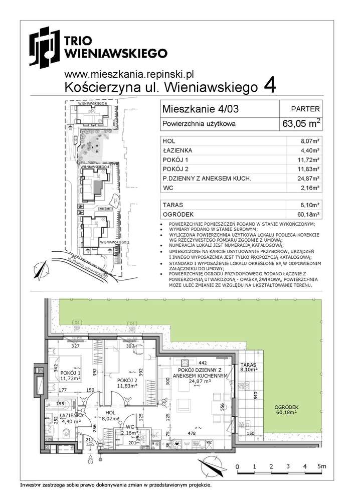 Mieszkanie na sprzedaż, 3 pokoje, 63 m², Kościerzyna