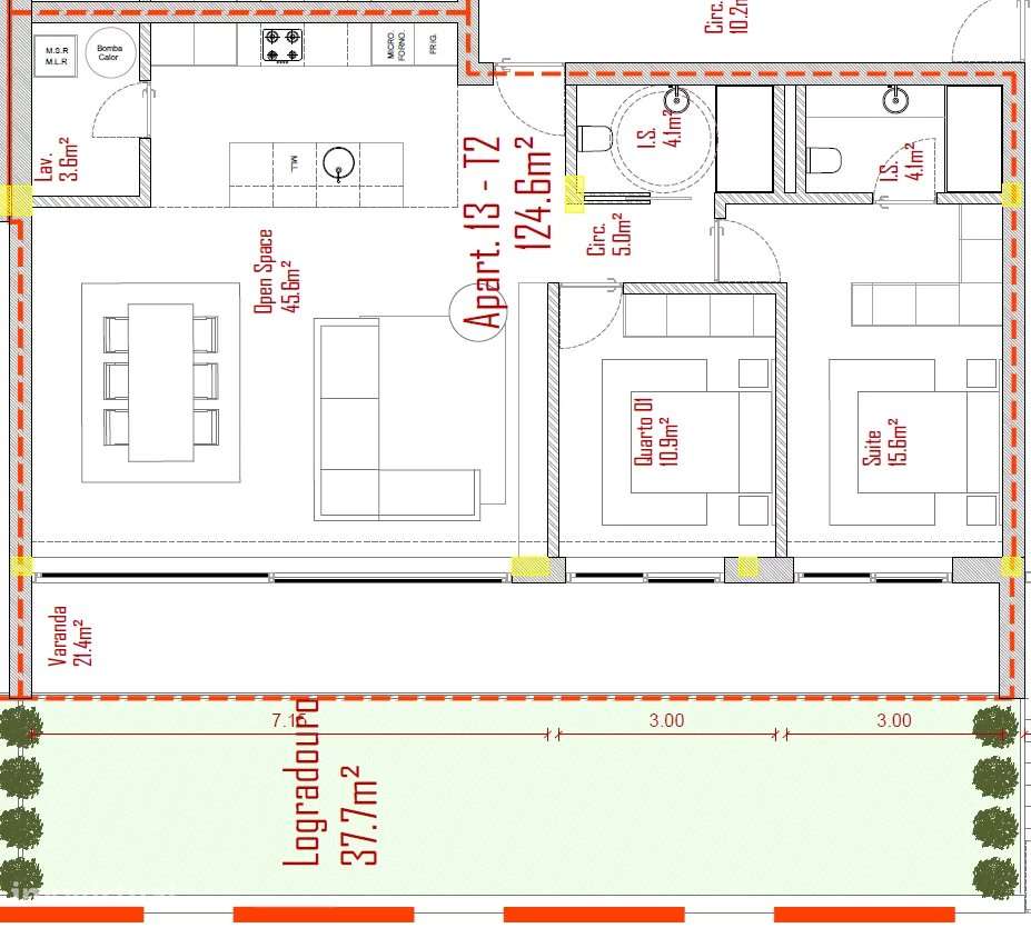 Apartamento T2 com Logradouro Privativo e Piscina - Grande imagem: 3/10