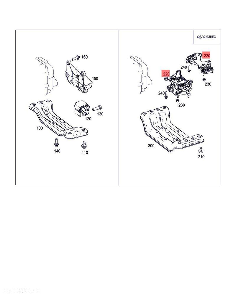 MERCEDES-BENZ E 63AMG 4MATIC A2132400300 PODUSZKA SKRZYNI 4x4 - 2