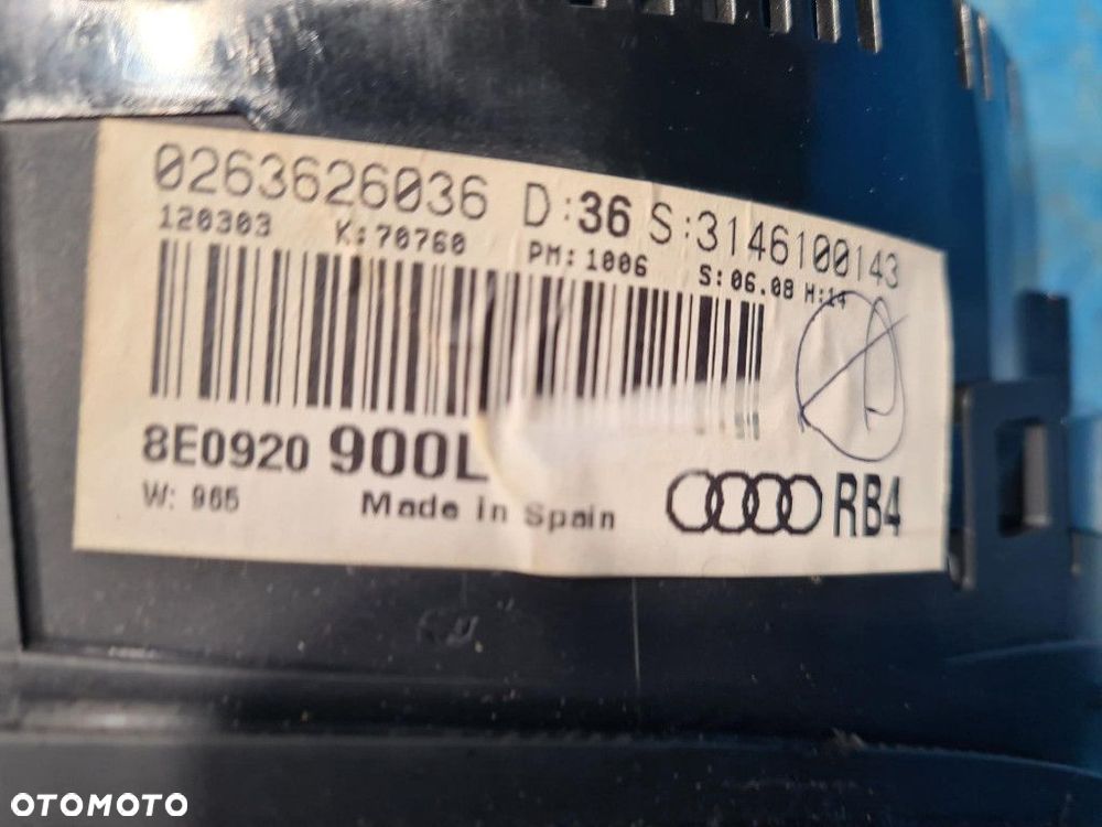 AUDI A4 B6 1.8T BEX  LICZNIK 0263626036 - 8