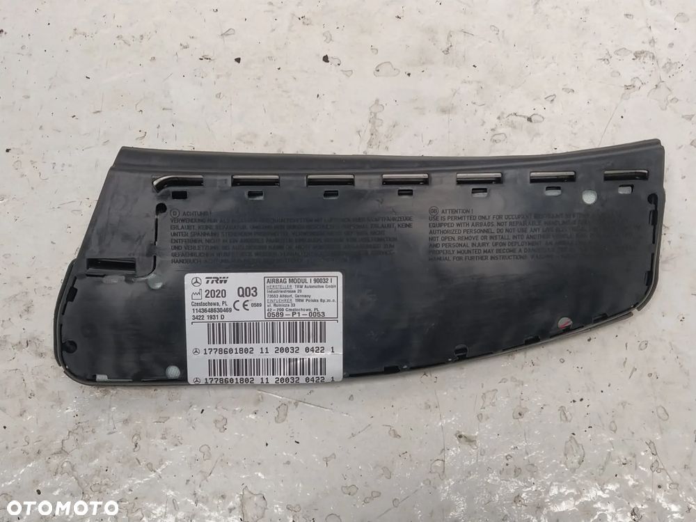 MERCEDES A KLASA W177 AIRBAG PODUSZKA POWIETRZNA FOTELA PRAWA LEWA ORYGINAŁ - 3
