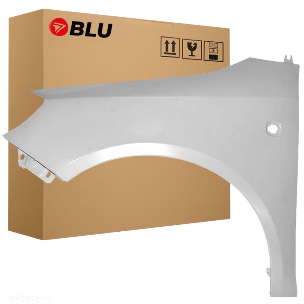 BLU Błotnik SKODA FABIA II 2 5J ROOMSTER 9156 lewy srebrny 07-15 przód ReflexSilber - 1
