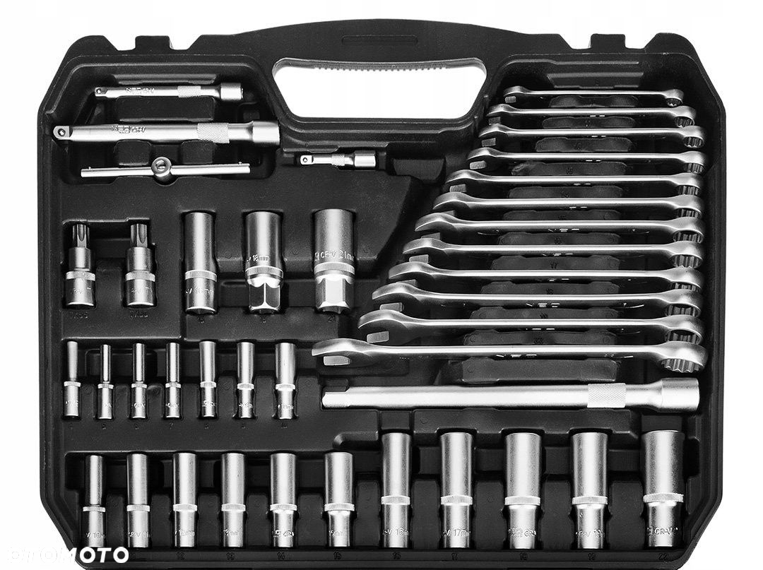 NEO ZESTAW KLUCZY NASADOWYCH 220 el 1/2" 3/8" 1/4" PŁASKIE TORX BITY 10-220 - 5