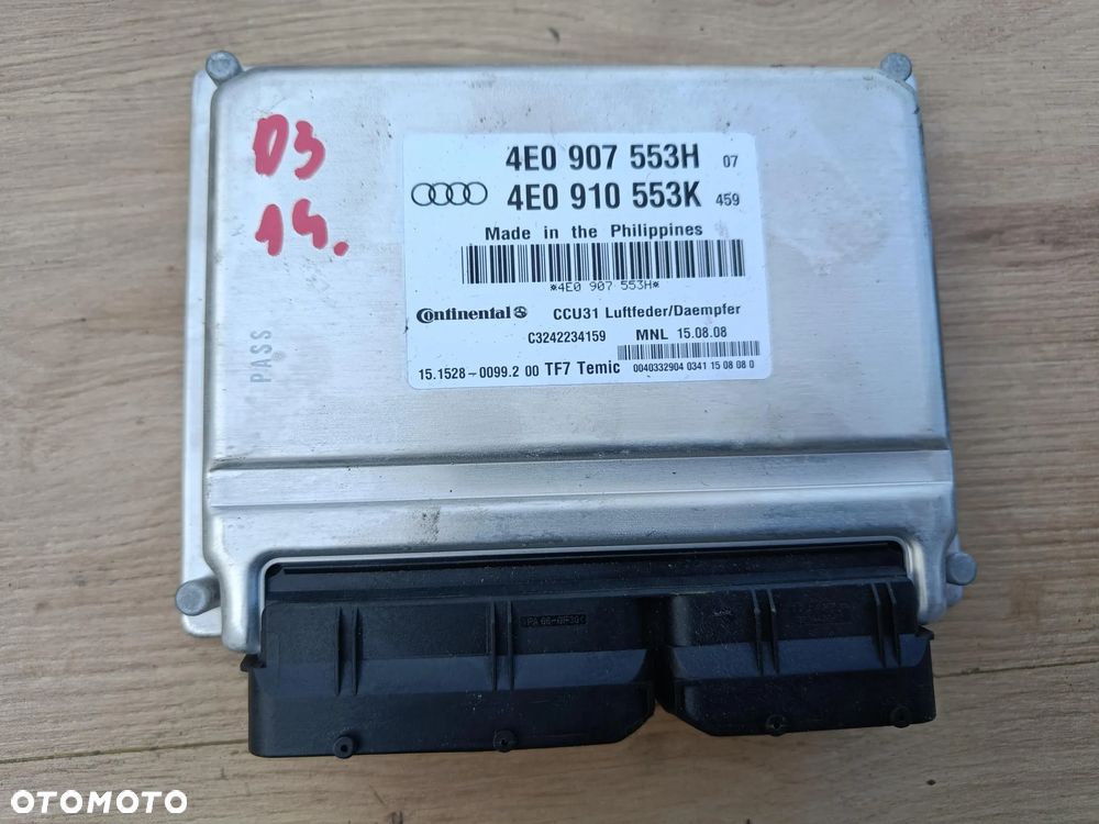 AUDI A8 D3 MODUŁ STEROWNIK ZAWIESZENIA 4E0907553H - 1