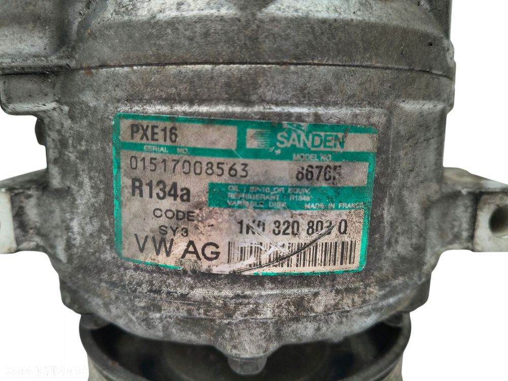 SPRĘŻARKA KLIMATYZACJI VW Passat B6 Golf V 2.0 TDI 1K0820803Q SANDEN - 10
