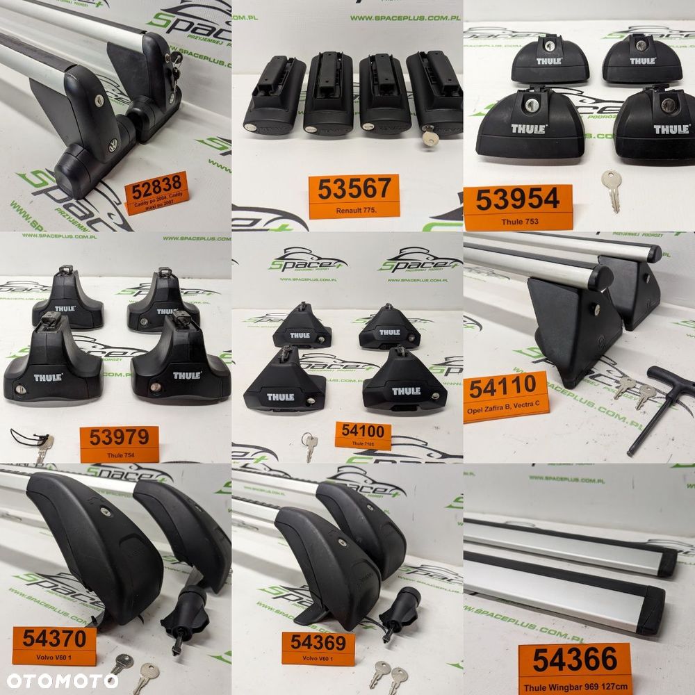 Bagażnik dachowy poprzeczki belki dachowe relingi oryginalne Thule nowe używane - 9