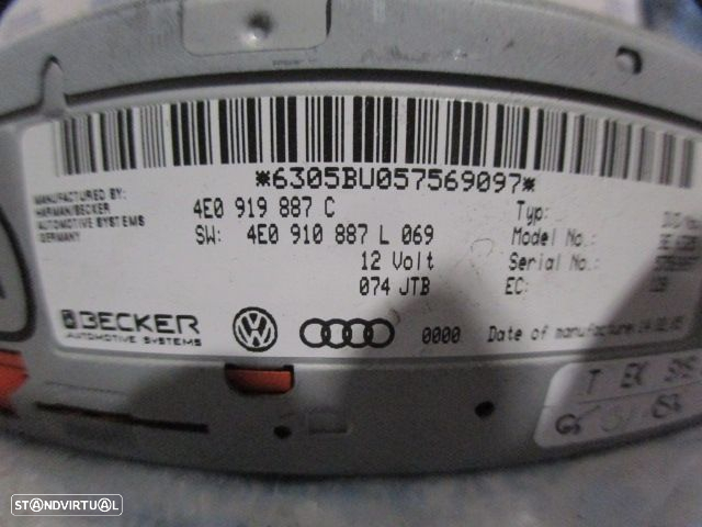 Radios 4E0919887C 4E0919887L AUDI A6 3 4F FASE 1 2005 3.0TDI 4X4 V6 24V 225CV 4P CINZENTO ORIGINAL BE 6305 - 2
