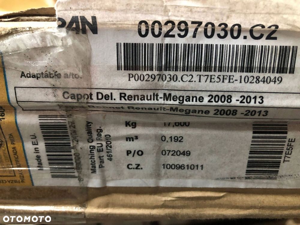 Renault Megane III 2008-2013 przed liftem Pokrywa przednia / Maska silnika - 13