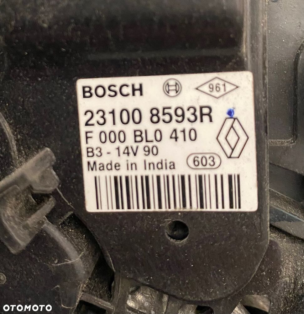 DACIA DOKKER LODGY 1.2 TCE  JAK NOWY ! ! ! ORYGINALNY ALTERNATOR SANDERO 0.9 TCE RENAULT CAPTUR 1 I Clio IV 4 1.2tce  0.9tce 231008593R - 7