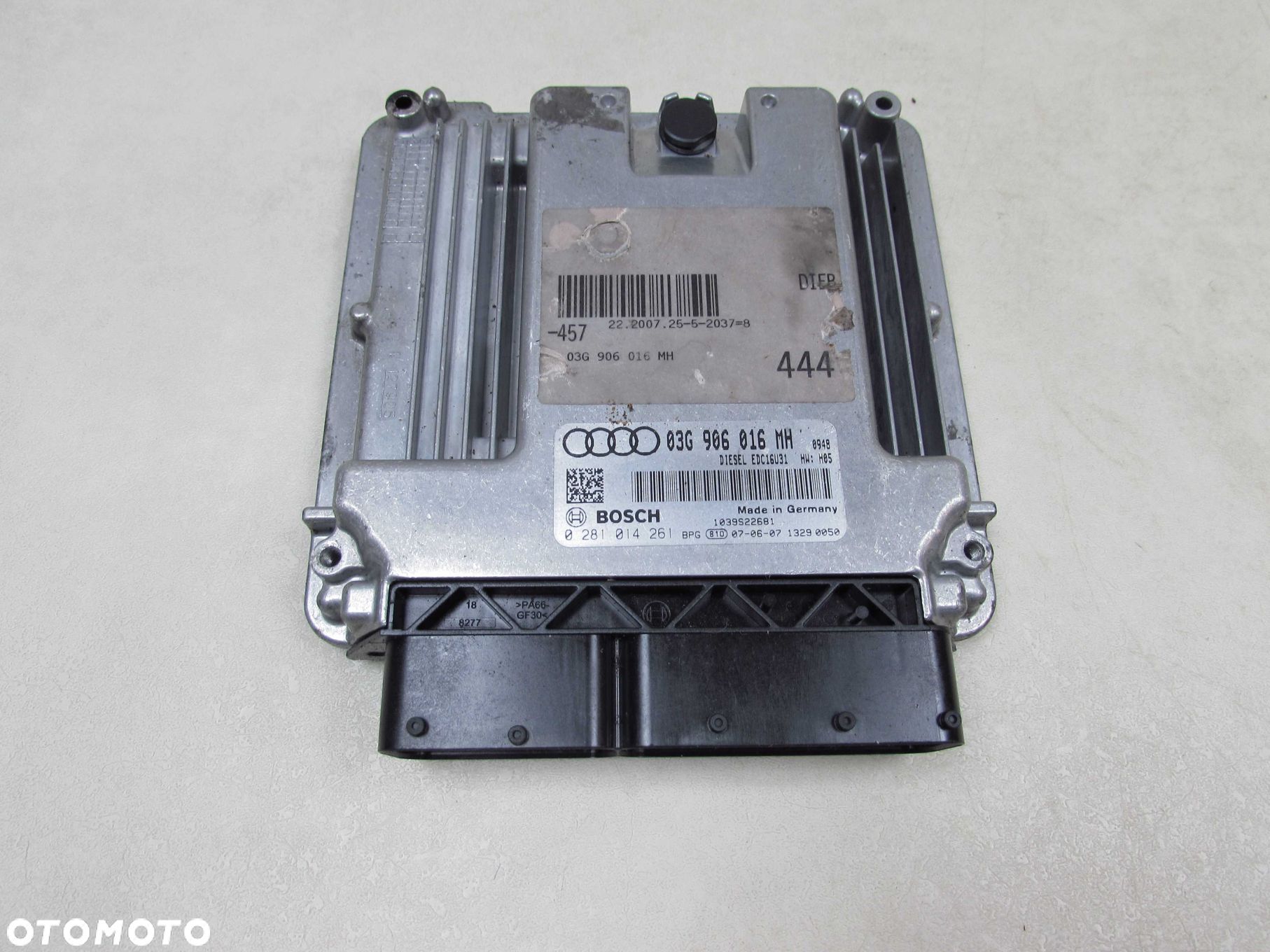 VW AUDI SEAT SKODA 2.0 TDI KOMPUTER STEROWNIK SILNIKA 03G906016MH 0281014261 - 1