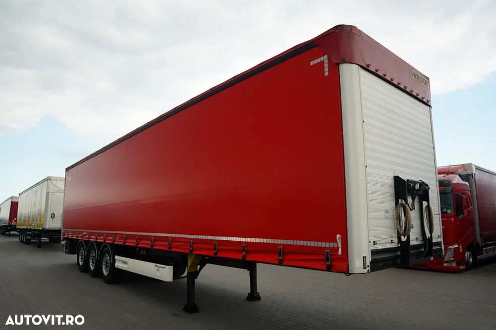 Wielton / CORTINĂ STANDARD / REMORCA DIN OȚEL - 9 M / AXĂ CULISANTĂ / ACOPERIȘ CULISANT / SAF / - 8
