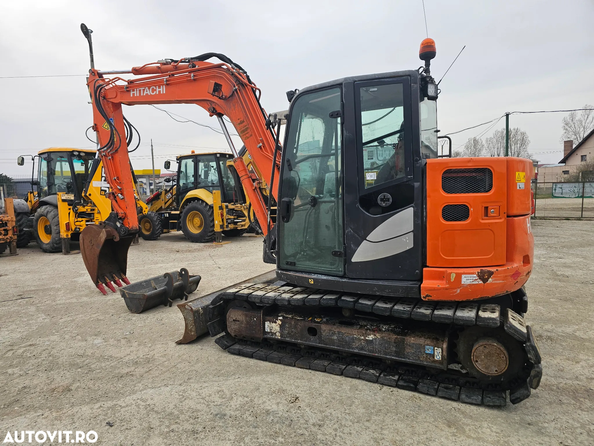 Hitachi Zx85 excavator pe senile midiexcavator 8t 9r - 3