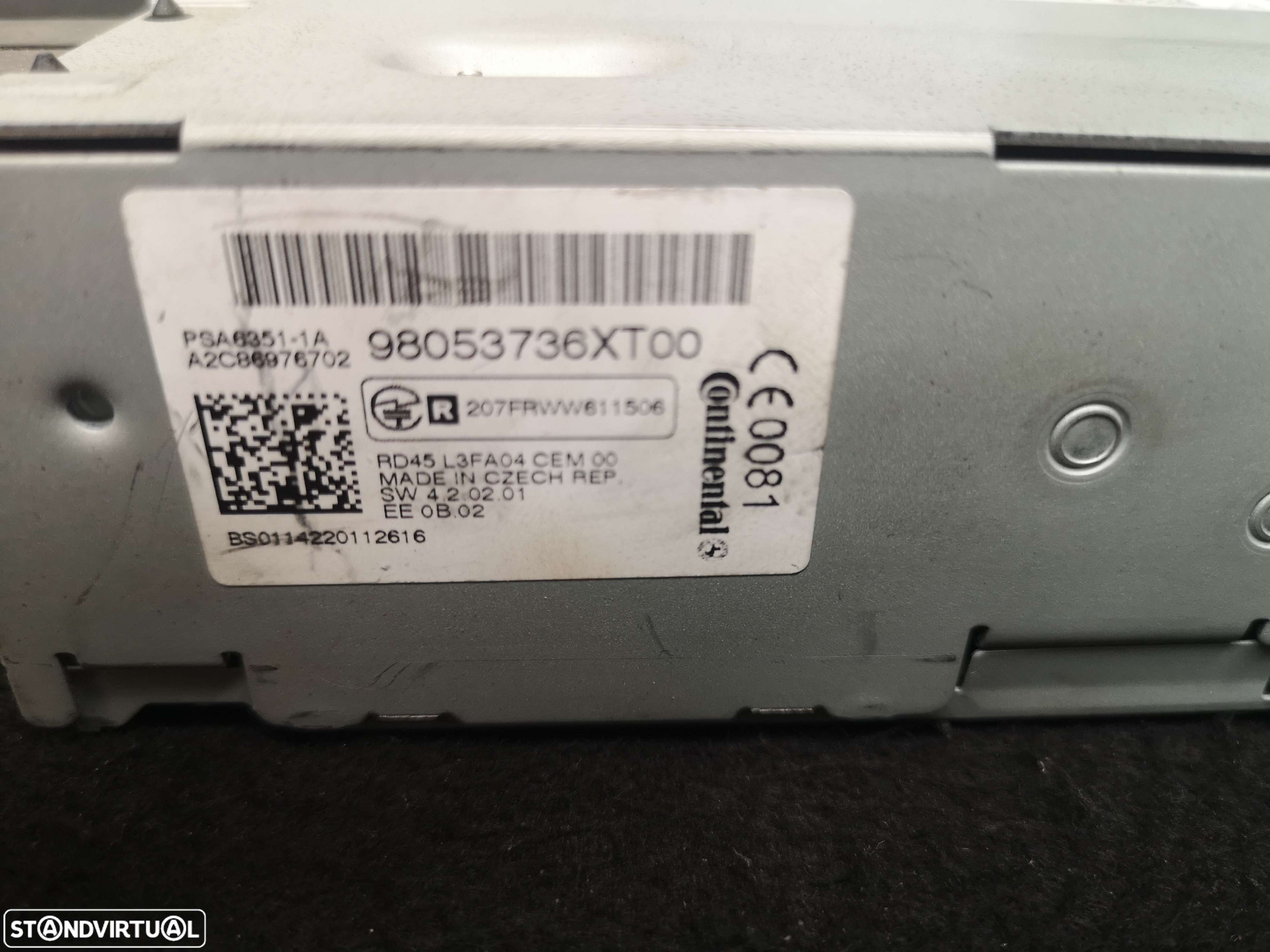 Radio originais citroen ds3 2012-2017 Continental - 7