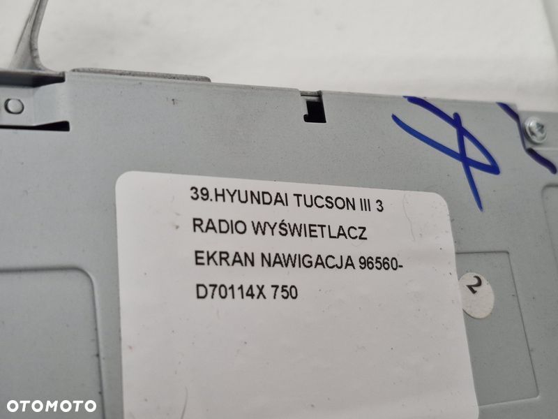 HYUNDAI TUCSON III 3 RADIO WYŚWIETLACZ EKRAN NAWIGACJA 96560-D70114X - 7