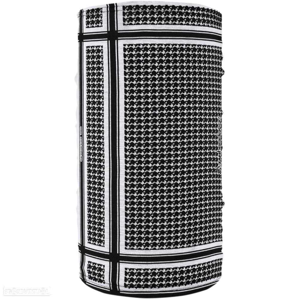 zan headgear motley tube™ fleece houndstooth black white one size - 1