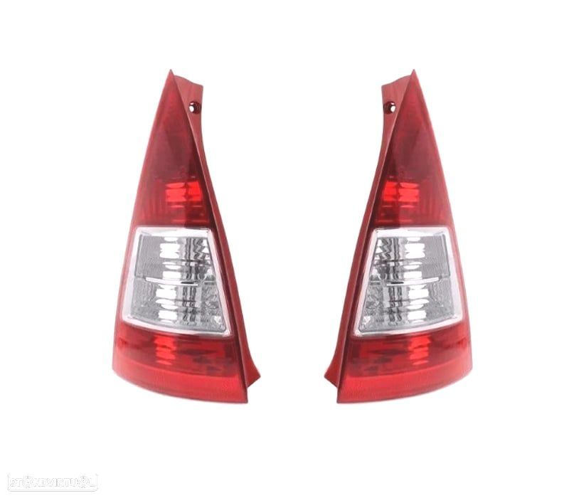 FAROLINS PARA CITROEN C3 02-10 VERMELHO BRANCO - 1