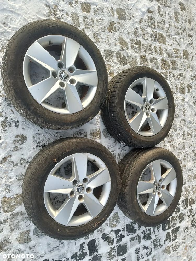 Felgi Aluminiowe 16 Skoda Octavia 3 5x112 ET46 5E0601025H Koła VW Seat Audi 6,5Jx16H2 - 3