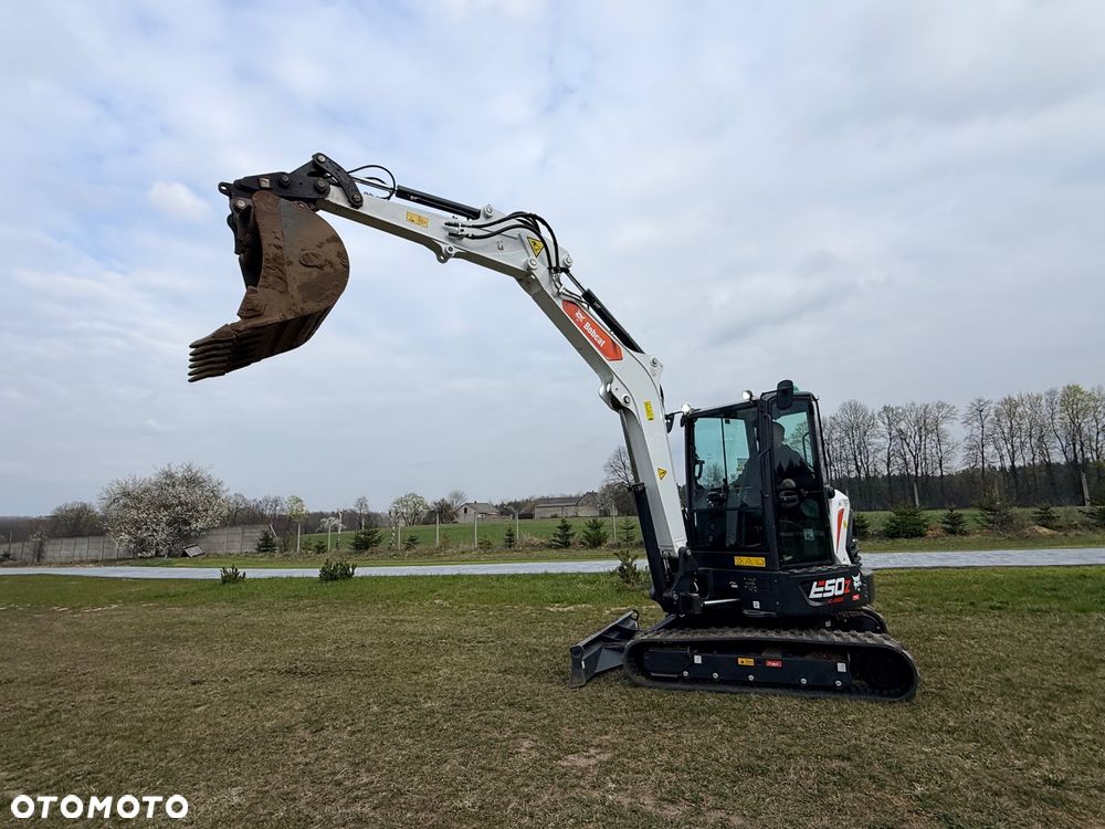 Bobcat Minikoparka Bobcat e50Z 5ton e55 e60 Cat 303.5 304  305 3xłyżki Ramię LOONG dodatkowe linie hydr wyjścia AUX1 + 2 przeciw waga MAX-dociążenie gąsienice 85% od nowości 1 właściciel z Niemiec Auto IDLEE po serwisie Widły wiertnica grabie i inne za dopłatą Szybkozłącze hydr Miller łyżka przedsiębierna Pług  Kubota Takeuchi Jcb - 22
