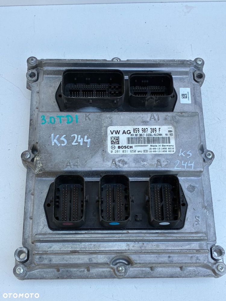 AUDI 3.0TDI KOMPUTER  STEROWNIK  SILNIKA ECU 059907309F - 1