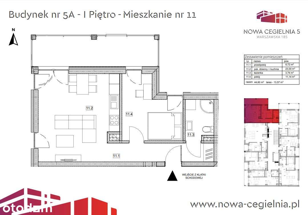 LIPIEC 2025 - 2 pokoje, 44,46 m2 + duży balkon