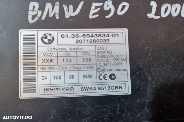 Modul confort 6943834 6943834-01 6943834 6943834-01 BMW Seria 3 E90 [ - 3