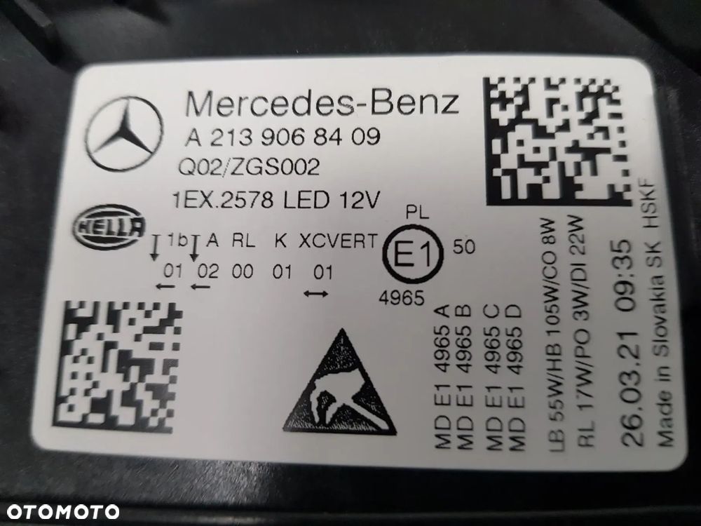 NOWA lampa prawy przód MULTIBEAM LED MERCEDES W213 LIFT A2139068409 - 6