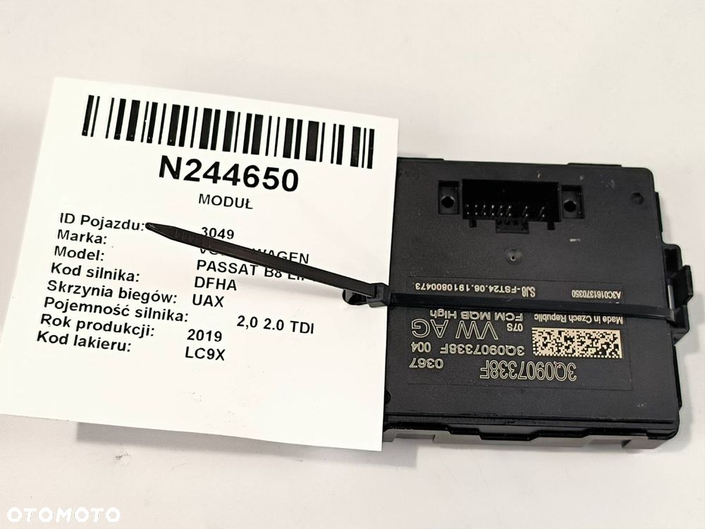 MODUŁ VOLKSWAGEN PASSAT B8 LIFT 3Q0907338F - 1