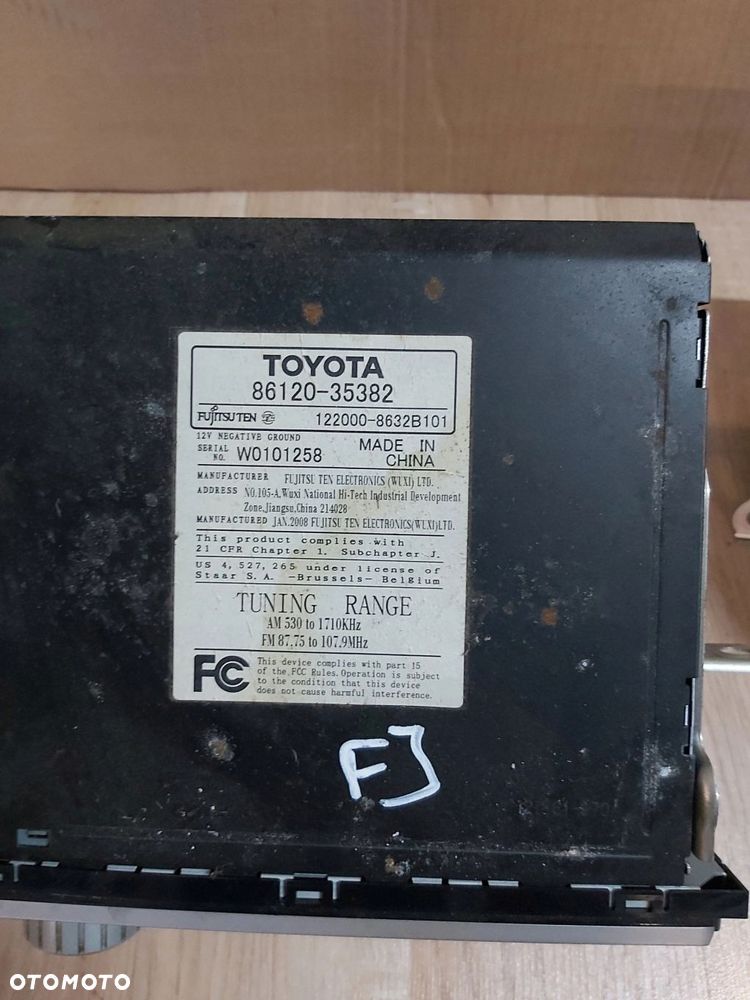 Toyota FJ Cruiser radio CD oryginał 86120-35382 - 3
