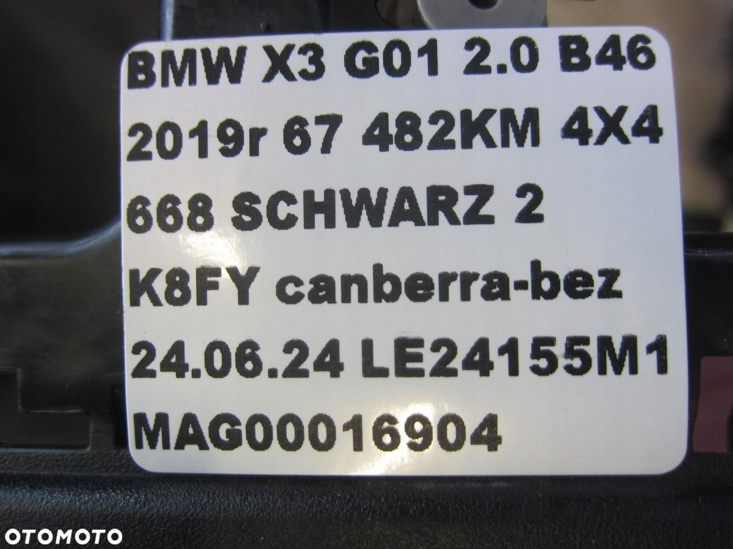 BMW X3 G01 G02 LISTWA PROGOWA LEWA PRÓG LEWY 7400675 51777400675 - 7
