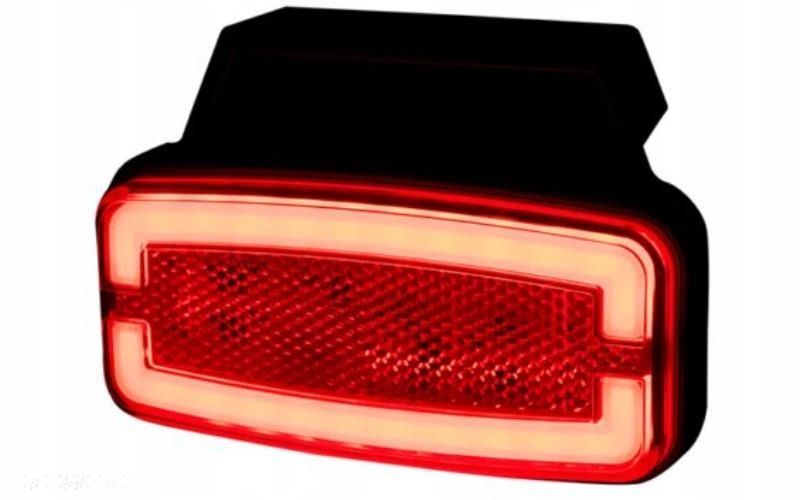 lampa obrysowa led wieszak odblask neon 2-funkcyjna czerwona 12/24v - 2