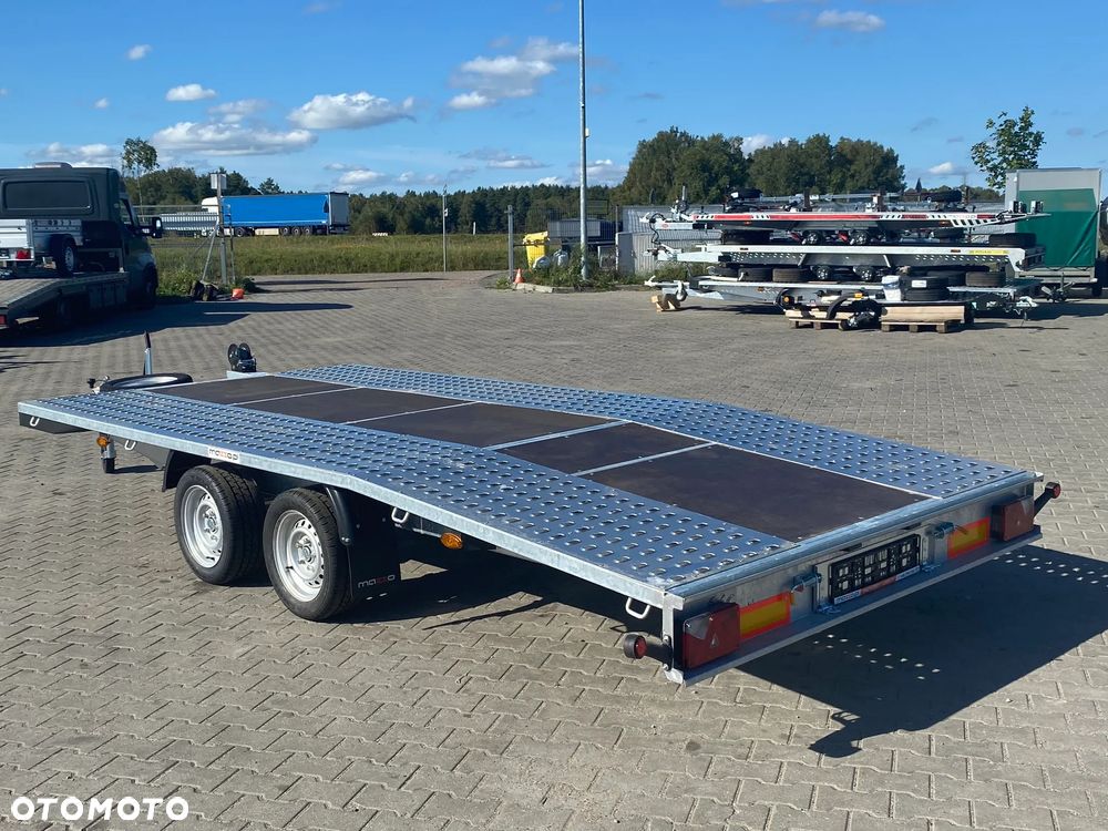 Niewiadów DOSTAWA! Laweta JUPITER wym. 450x210 Podłoga ze sklejki, najazdy, wciągarka, koło zapasowe! DMC 2700 kg Idealna do przewozu samochodów! - 2