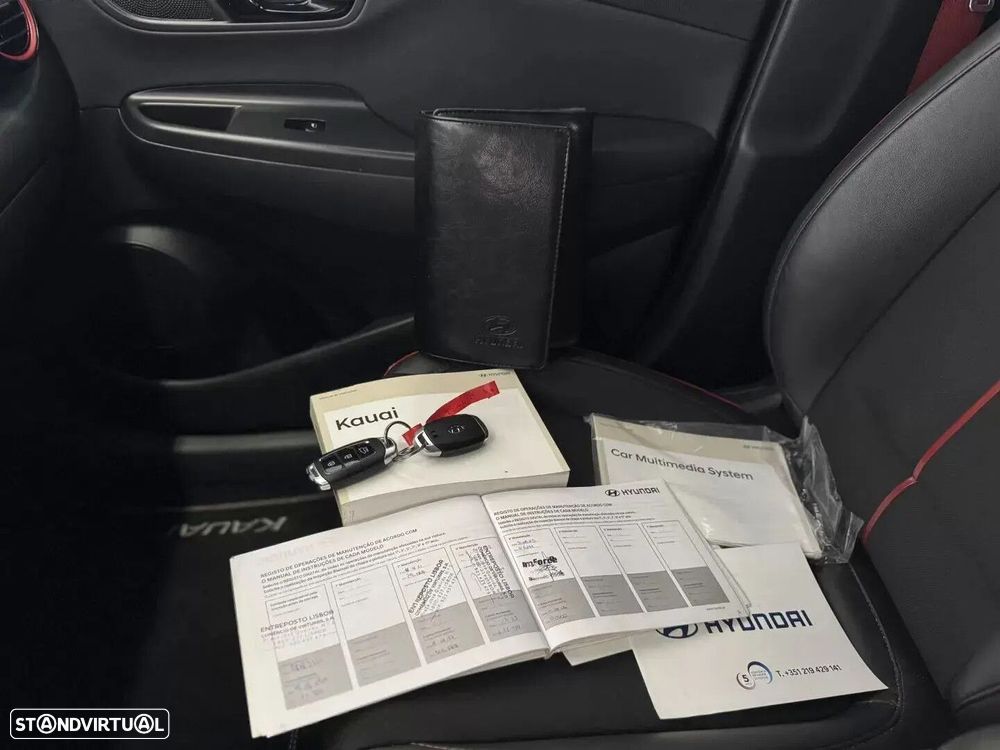Hyundai Kauai 1.0 T-GDi Premium Pele/Tec.Vermelho - 37
