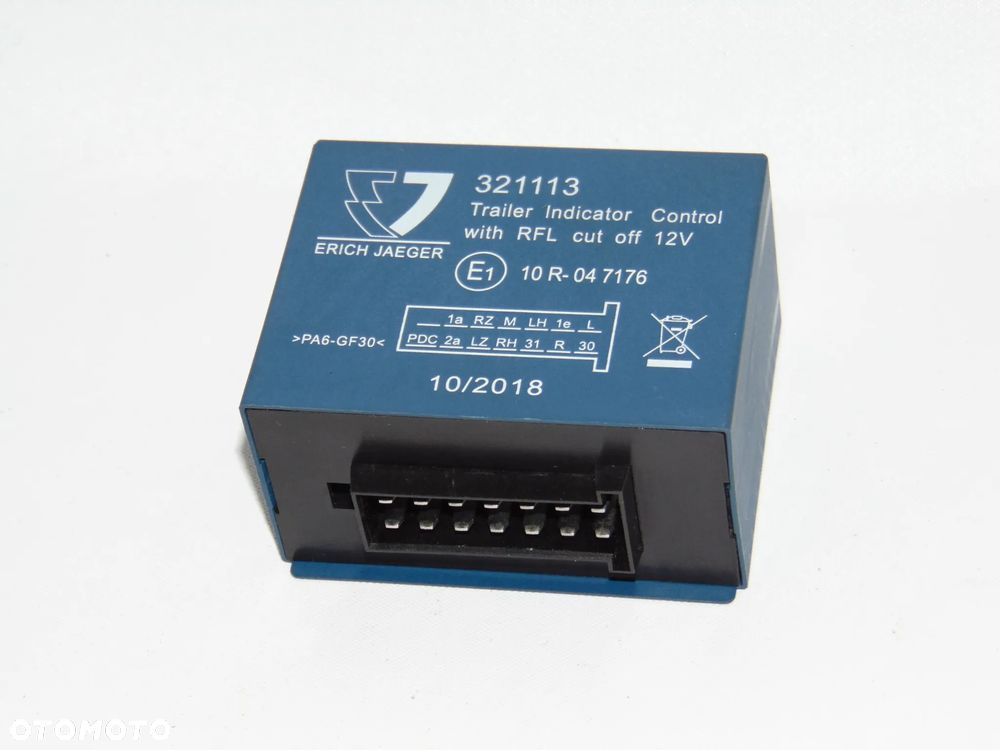 Moduł przekaźnik sterownik świateł haka holowniczego przyczepy 321113 10R-047176 Erich Jaeger Trailer Control VW Volkswagen Skoda Seat Audi Mercedes Volvo Opel Ford Toyota - 2
