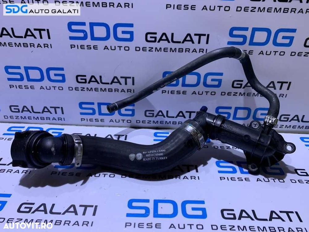 Suport Carcasa Termostat cu Furtun Furtune Apa Racitor Gaze Suport EGR Fiat Doblo 1.6 JTD Multijet 2009 - Prezent - 1