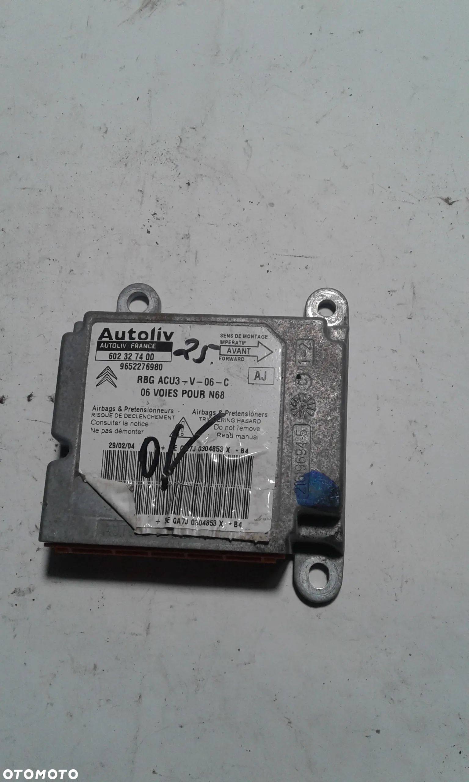 MODUŁ AIRBAG CITROEN XSARA PICASSO 2.0 16V 9652276980 - 1
